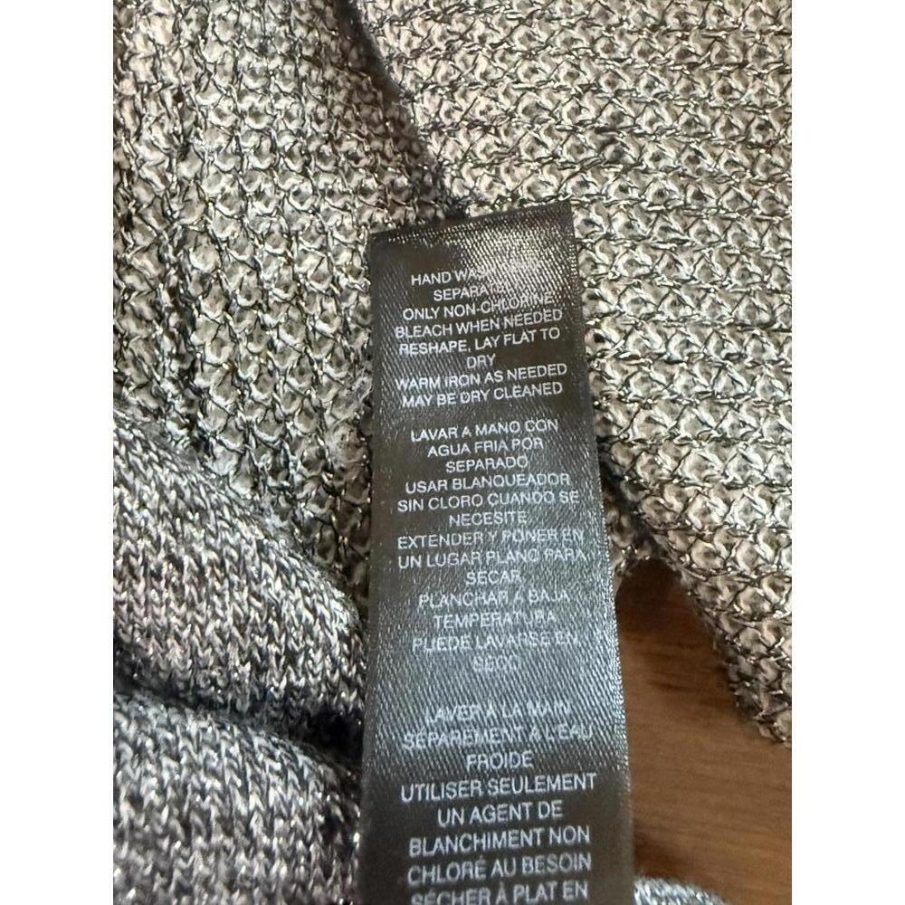 White House Black Market Asymmetrical Knit Sweater Top Gray Size S - Picture 5 of 5